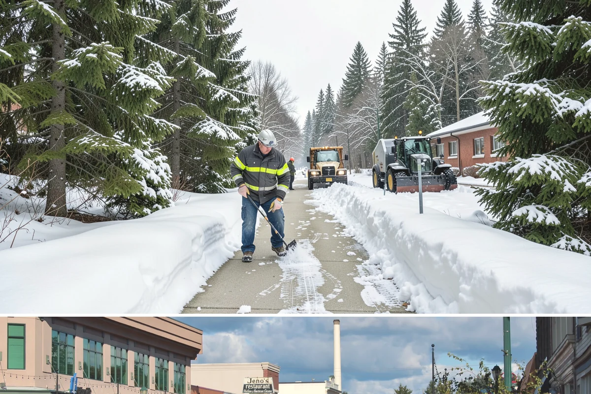 After-Hours Snow Removal in Monroe, Snohomish County, WA - This service is in highest demand during December and January, when evening snow and hard overnight freezes coincide.