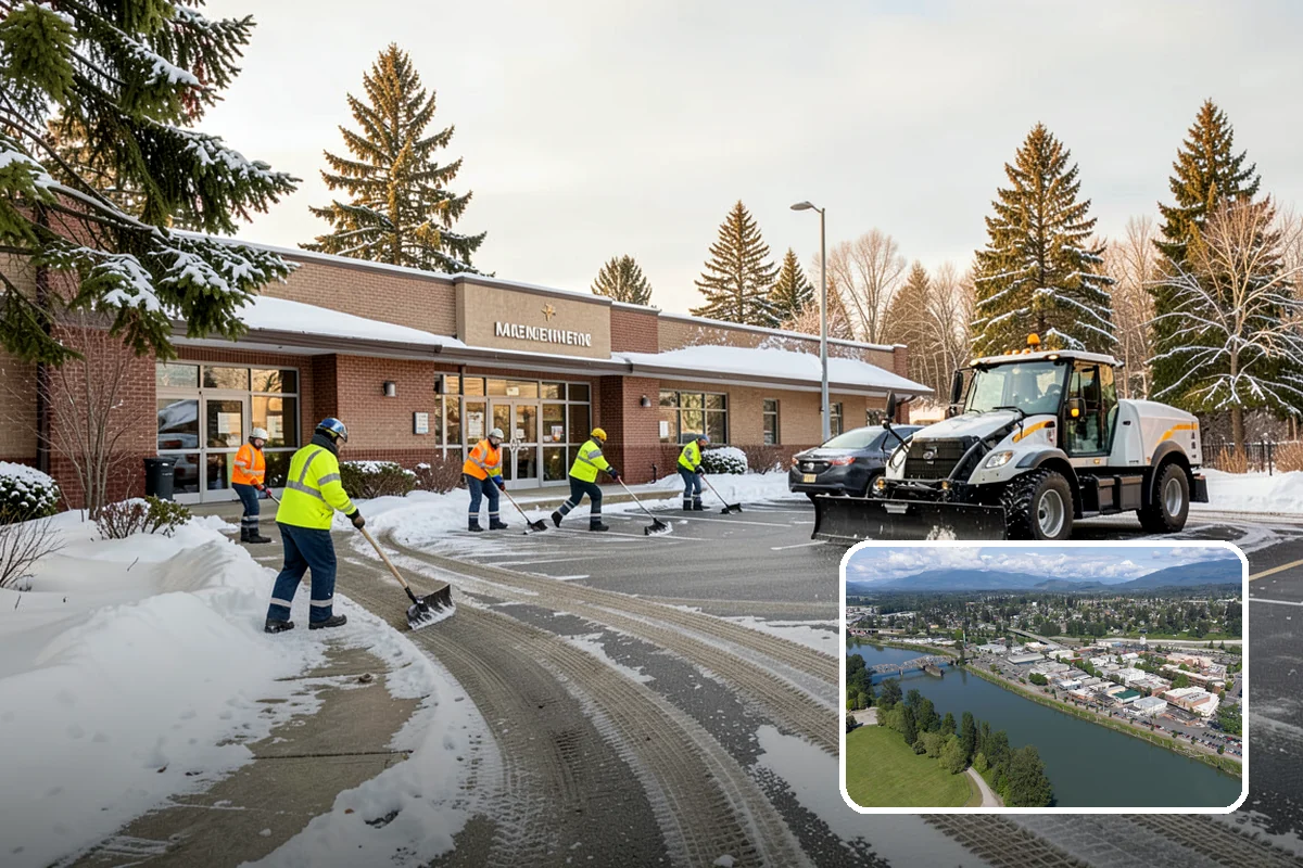 After-Hours Snow Removal in Mount Vernon, Skagit County, WA - Clearing completed before the next business day