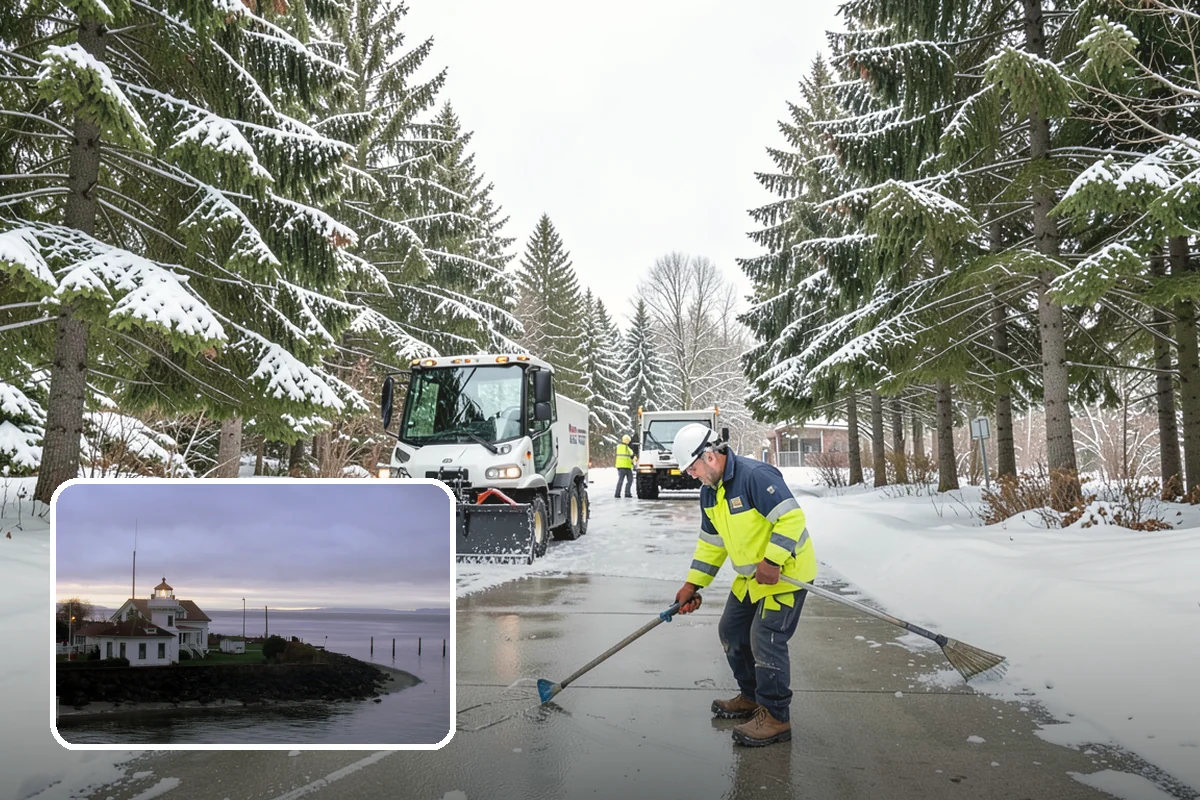 After-Hours Snow Removal in Mukilteo, Snohomish County, WA - Clearing completed before the next business day