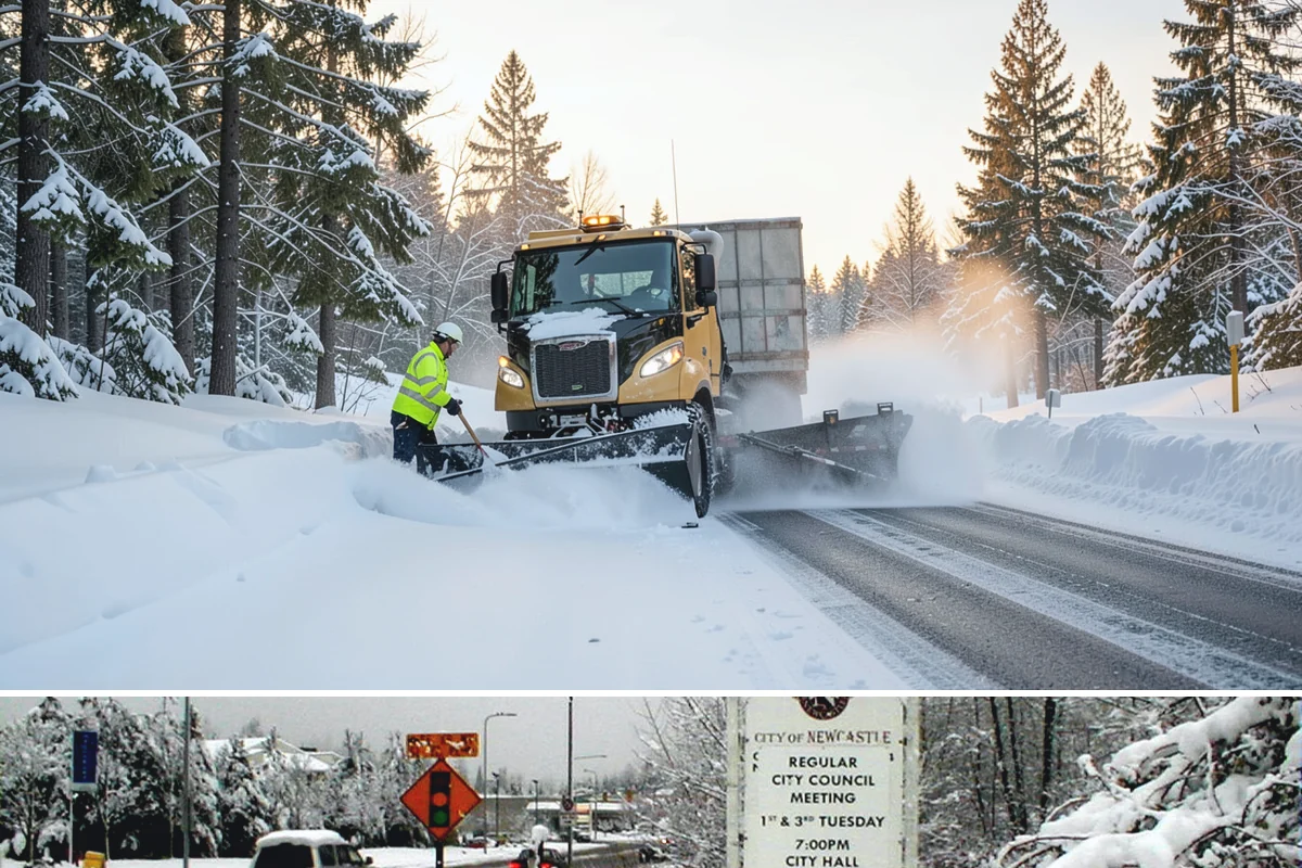 After-Hours Snow Removal in Newcastle, King County, WA - This service is in highest demand during December and January, when evening snow and hard overnight freezes coincide.