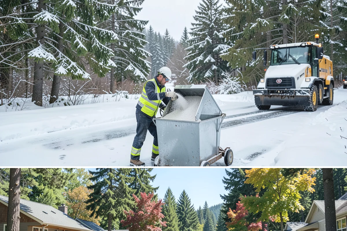 After-Hours Snow Removal in Orting, Pierce County, WA - This service is in highest demand during December and January, when evening snow and hard overnight freezes coincide.