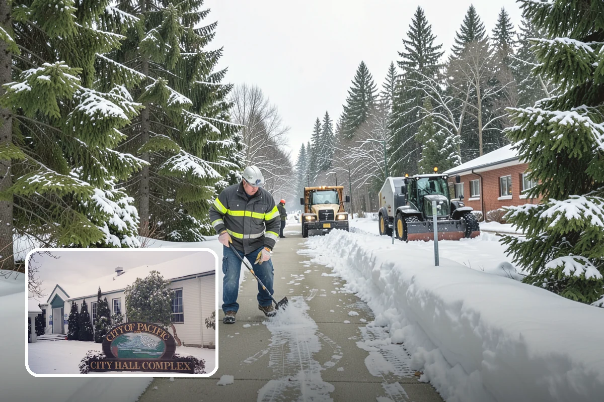 After-Hours Snow Removal in Pacific, King County, WA - Clearing completed before the next business day