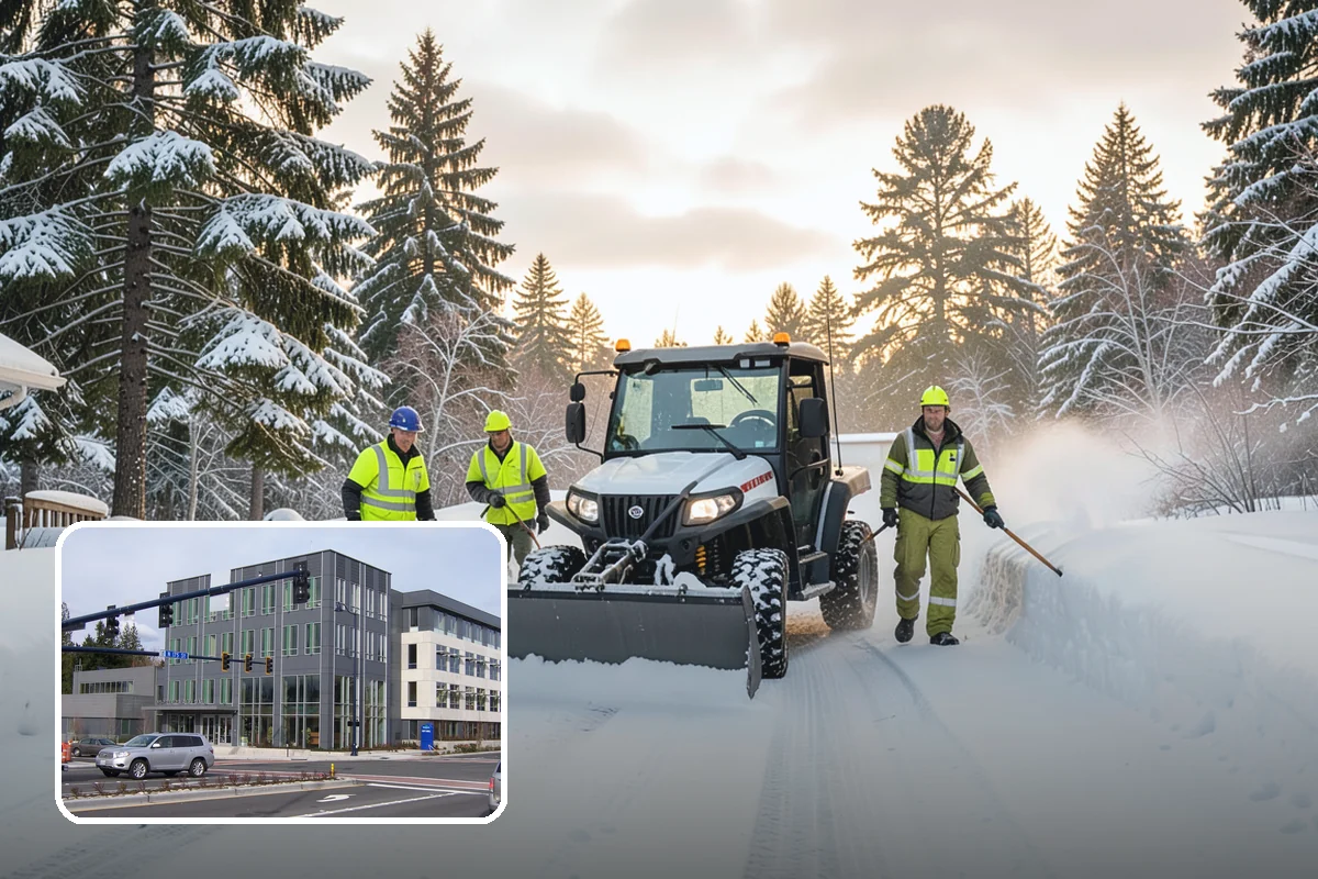 After-Hours Snow Removal in Shoreline, King County, WA - Clearing completed before the next business day