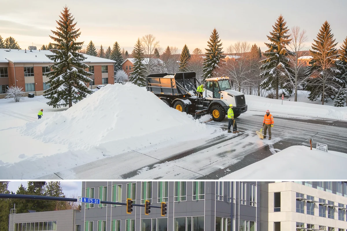 After-Hours Snow Removal in Shoreline, King County, WA - This service is in highest demand during December and January, when evening snow and hard overnight freezes coincide.