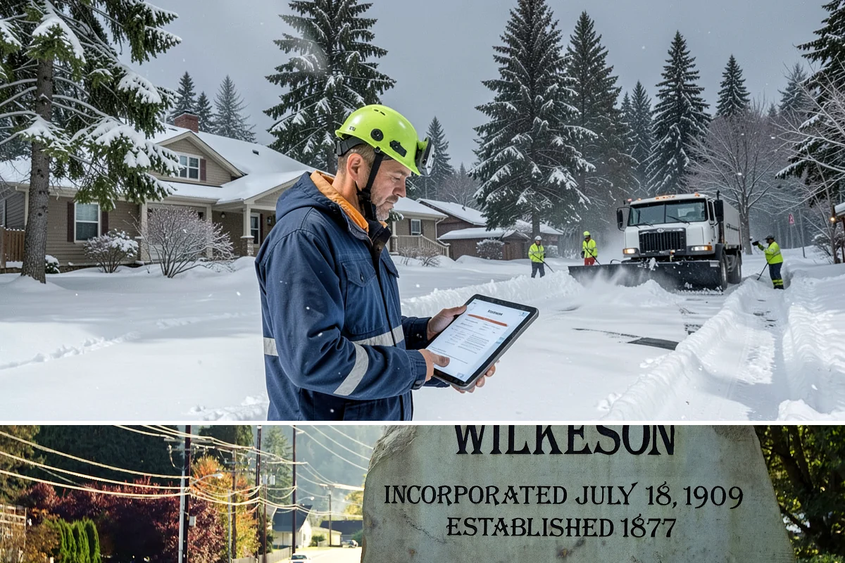 After-Hours Snow Removal in Wilkeson, Pierce County, WA - This service is in highest demand during December and January, when evening snow and hard overnight freezes coincide.
