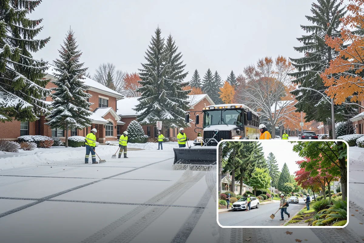 Airport Snow Removal in Beaux Arts Village, King County, WA - Terminal curbs and passenger drop-offs kept flowing