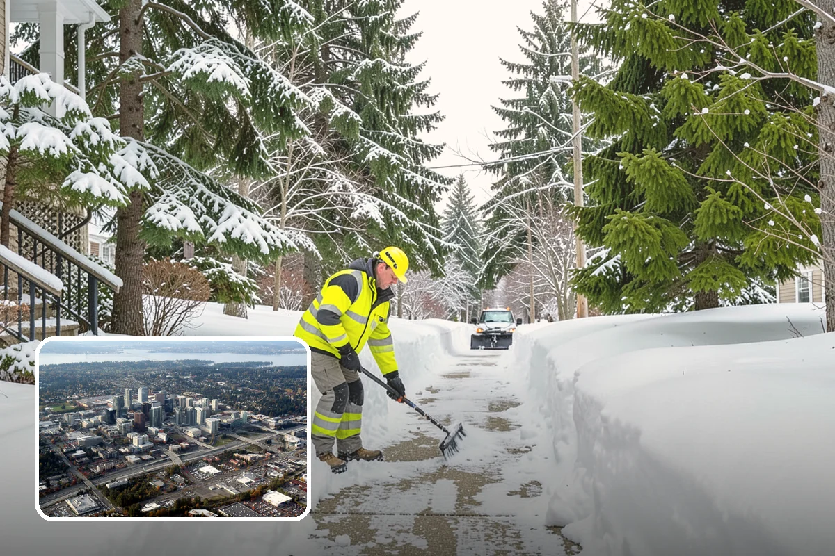 Airport Snow Removal in Bellevue, King County, WA - Terminal curbs and passenger drop-offs kept flowing
