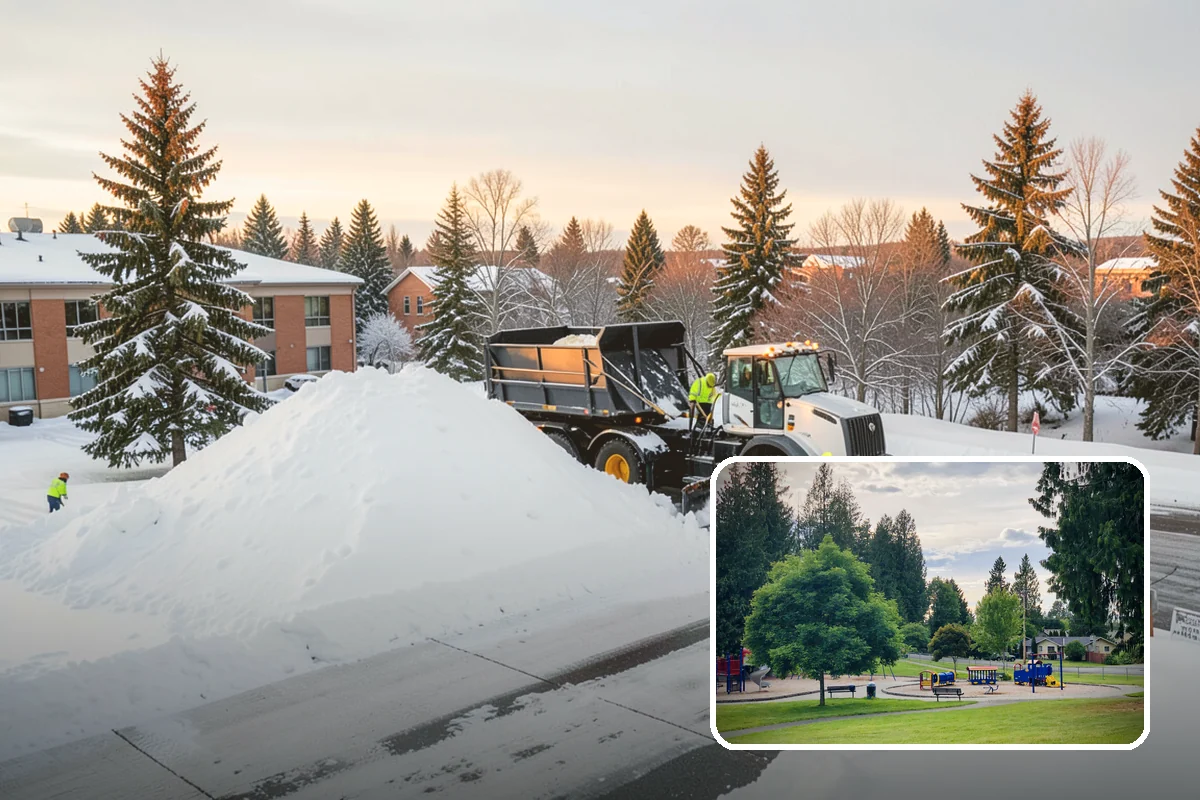 Airport Snow Removal in Bonney Lake, Pierce County, WA - Terminal curbs and passenger drop-offs kept flowing