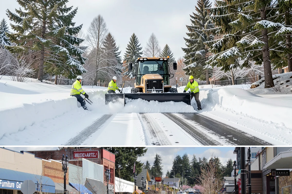 Airport Snow Removal in Bothell, King County, WA - Ground-side snow demand peaks December through February when lowland systems move through the Sound.