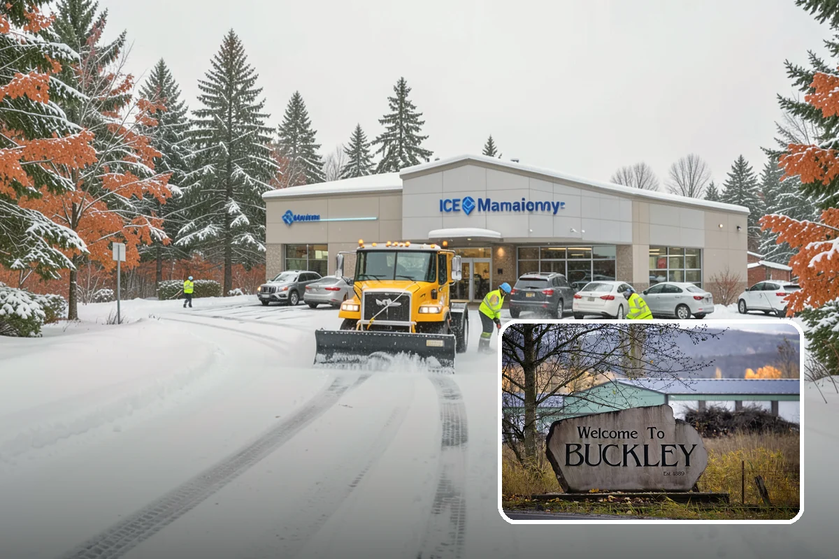 Airport Snow Removal in Buckley, Pierce County, WA - Terminal curbs and passenger drop-offs kept flowing