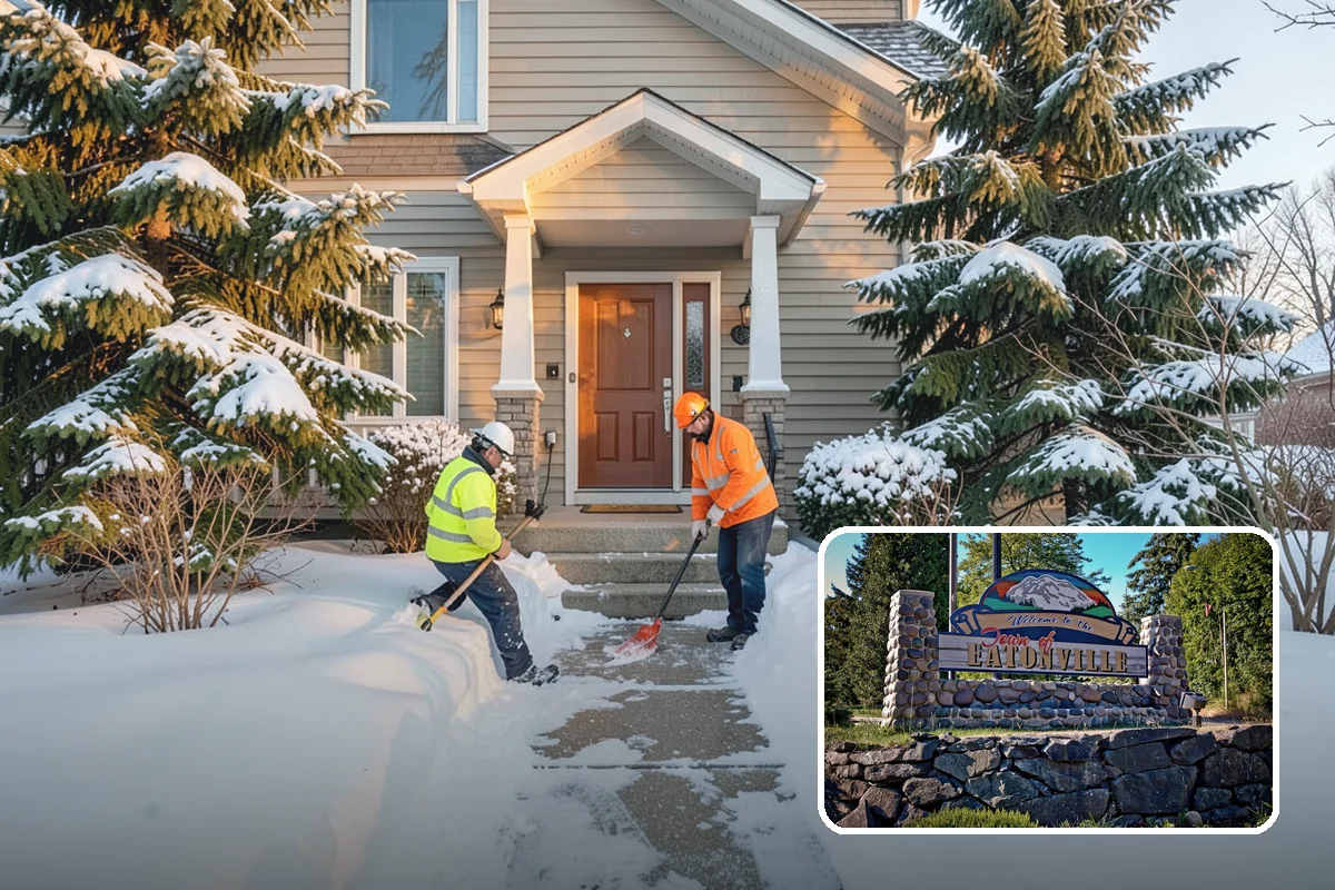 Airport Snow Removal in Eatonville, Pierce County, WA - Terminal curbs and passenger drop-offs kept flowing