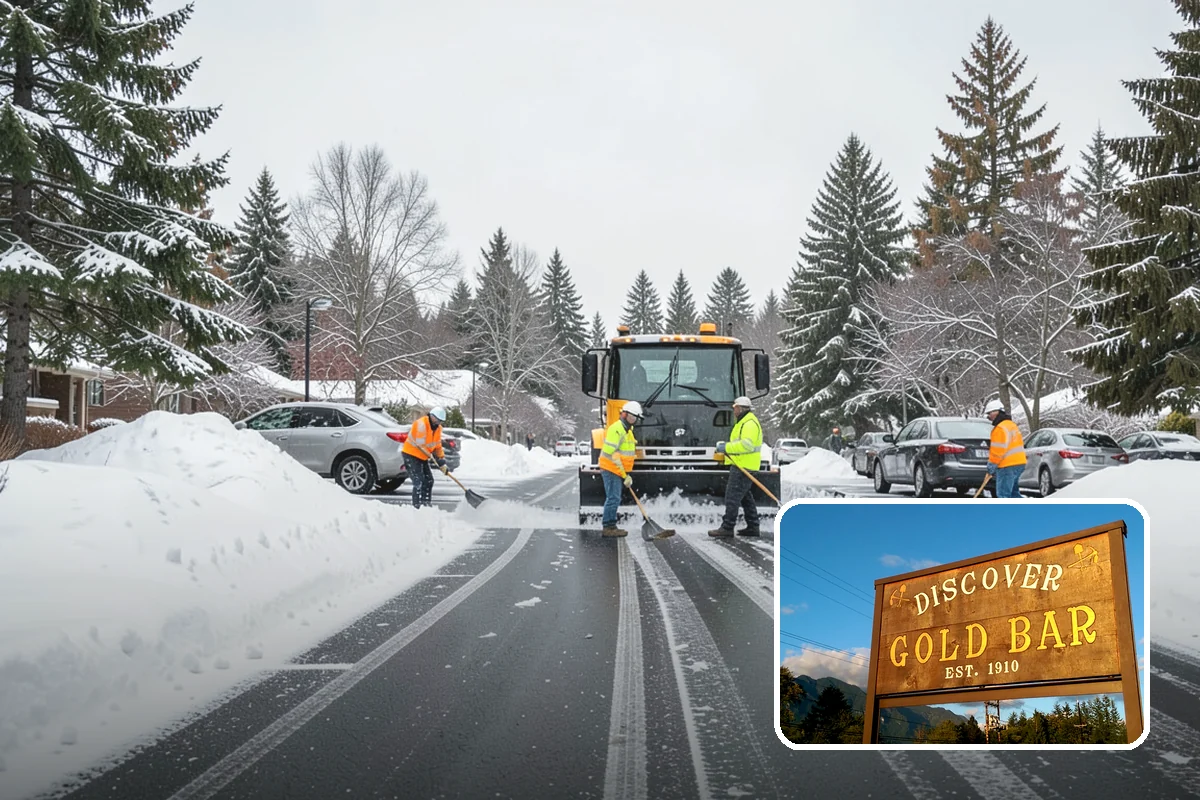 Airport Snow Removal in Gold Bar, Snohomish County, WA - Terminal curbs and passenger drop-offs kept flowing