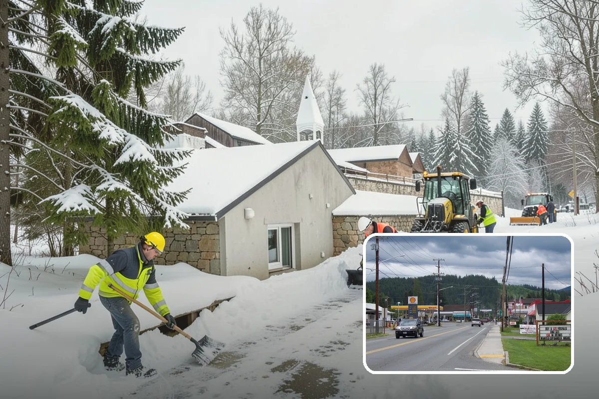 Airport Snow Removal in Granite Falls, Snohomish County, WA - Terminal curbs and passenger drop-offs kept flowing