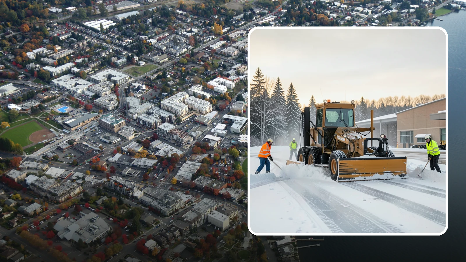Airport Snow Removal in Kirkland, King County, WA - From FBO ramps to terminal curbs and employee lots, we keep aviation ground-side surfaces clear so passengers, crews, and...