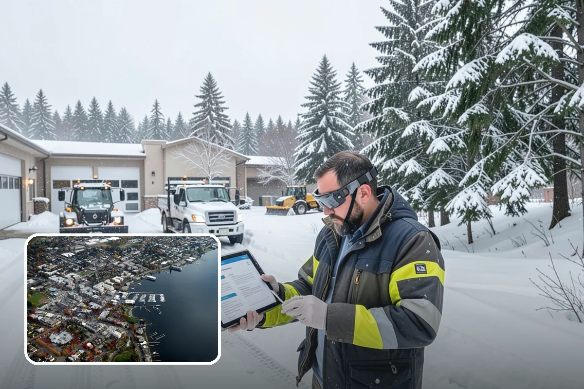 Airport Snow Removal in Kirkland, King County, WA - Terminal curbs and passenger drop-offs kept flowing