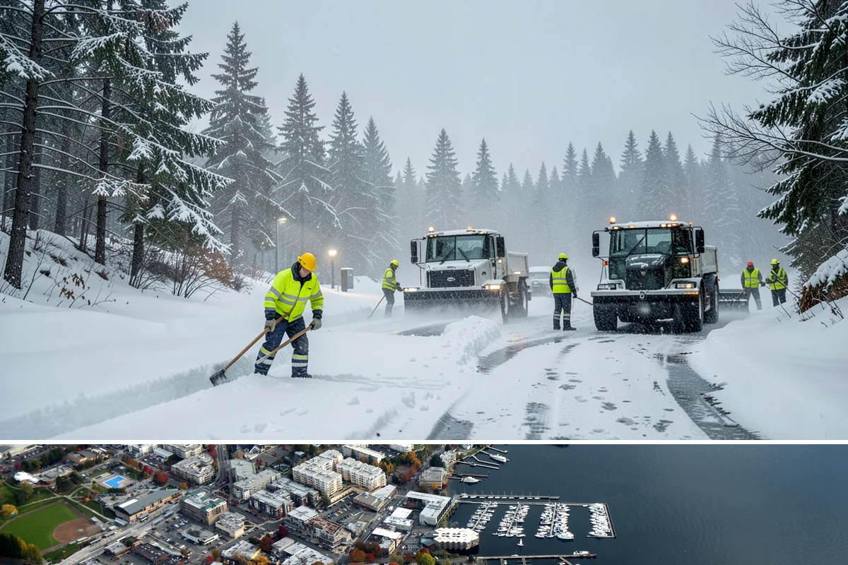 Airport Snow Removal in Kirkland, King County, WA - Ground-side snow demand peaks December through February when lowland systems move through the Sound.