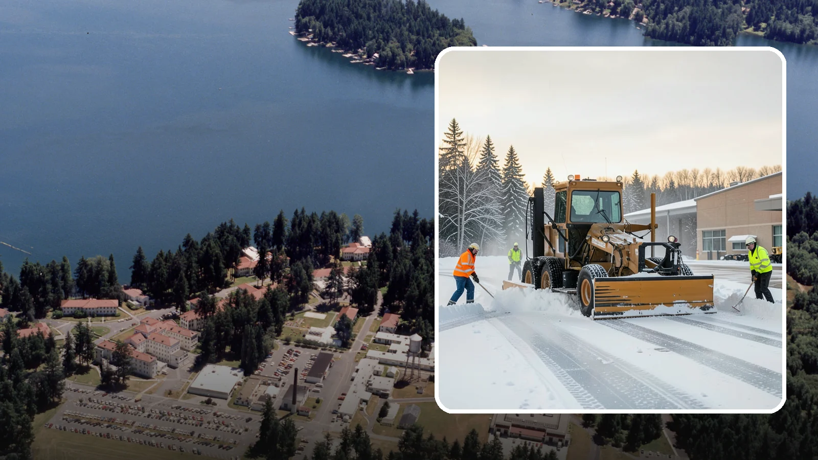 Airport Snow Removal in Lakewood, Pierce County, WA - From FBO ramps to terminal curbs and employee lots, we keep aviation ground-side surfaces clear so passengers, crews, and...