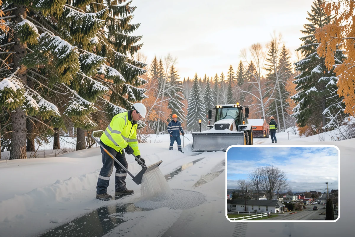 Airport Snow Removal in Langley, Island County, WA - Terminal curbs and passenger drop-offs kept flowing