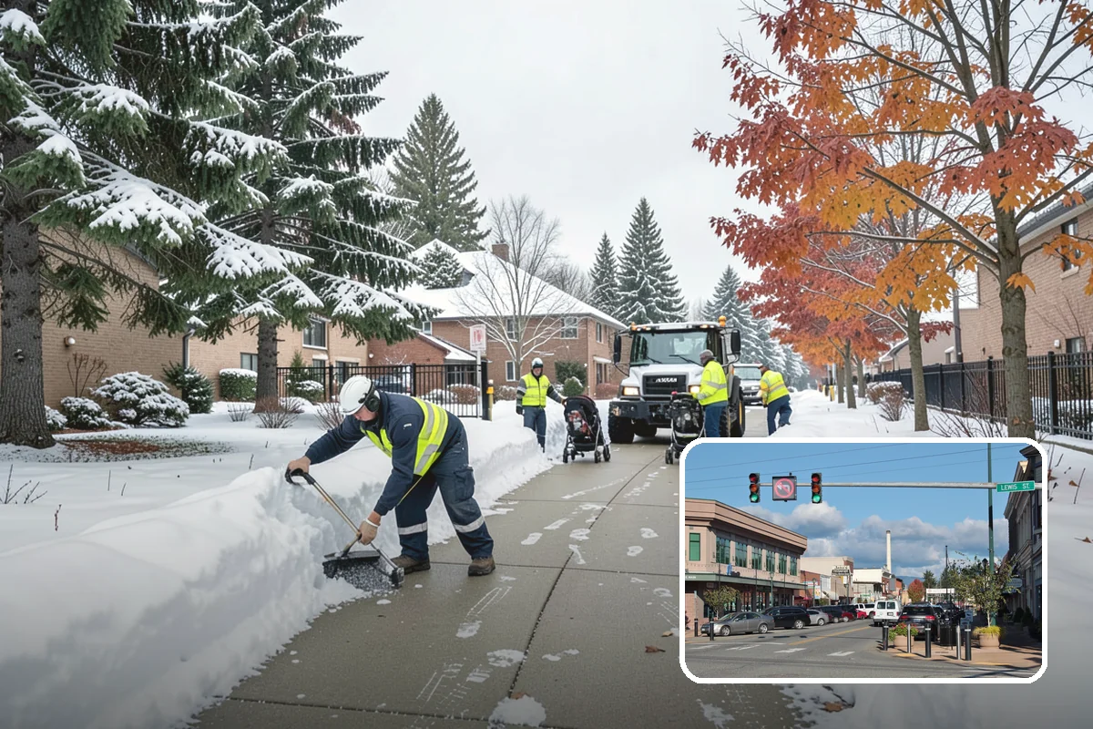 Airport Snow Removal in Monroe, Snohomish County, WA - Terminal curbs and passenger drop-offs kept flowing