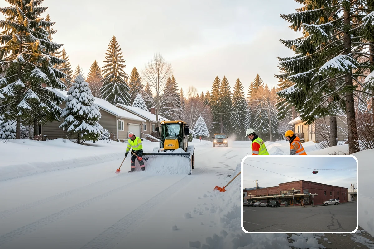 Airport Snow Removal in Sedro-Woolley, Skagit County, WA - Terminal curbs and passenger drop-offs kept flowing