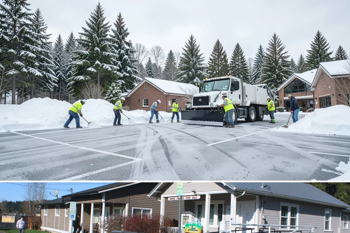 Airport Snow Removal in South Prairie, Pierce County, WA - Ground-side snow demand peaks December through February when lowland systems move through the Sound.