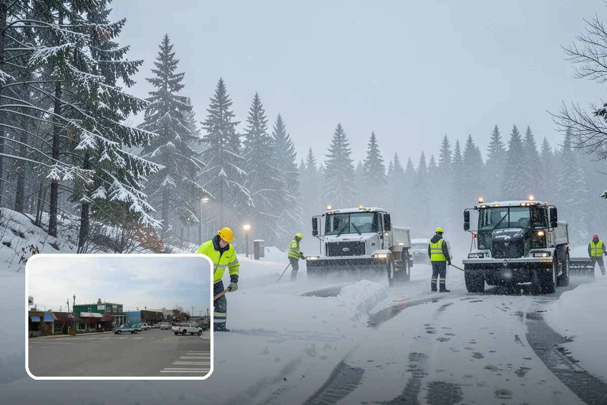 Airport Snow Removal in Stanwood, Snohomish County, WA - Terminal curbs and passenger drop-offs kept flowing