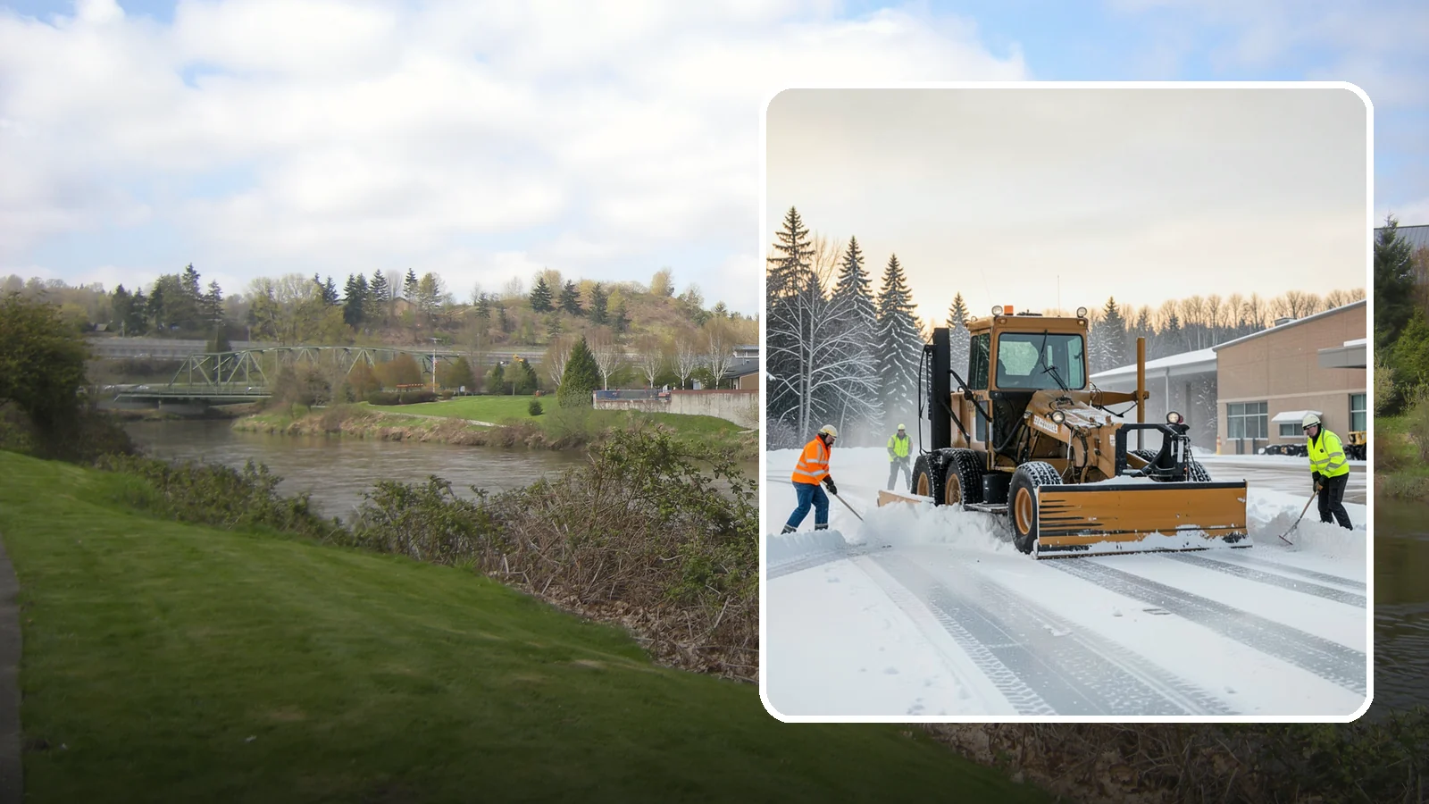Airport Snow Removal in Tukwila, King County, WA - From FBO ramps to terminal curbs and employee lots, we keep aviation ground-side surfaces clear so passengers, crews, and...