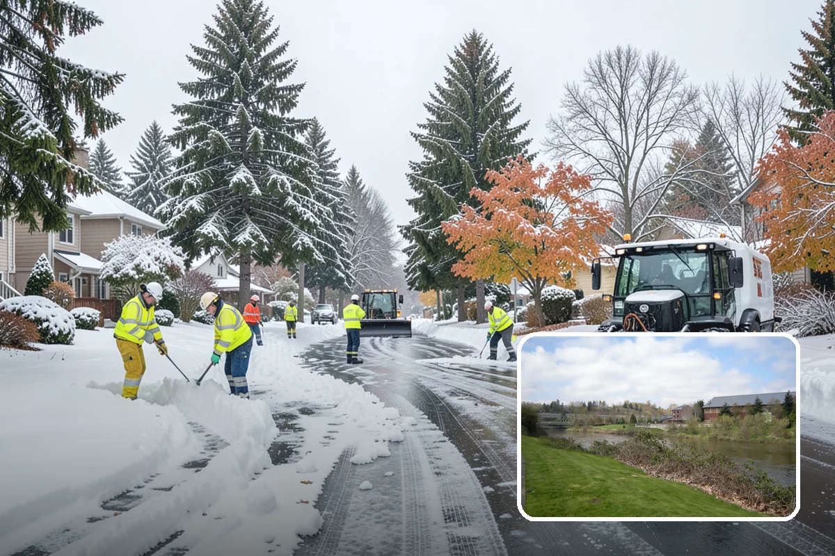 Airport Snow Removal in Tukwila, King County, WA - Terminal curbs and passenger drop-offs kept flowing