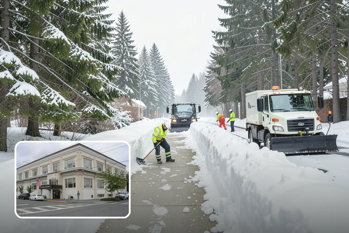 Alleyway Snow Removal in Anacortes, Skagit County, WA - Reaches tight spaces that full-size plows cannot service