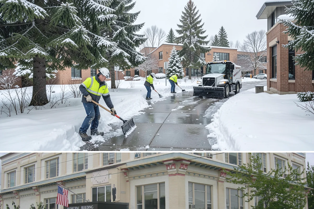 Alleyway Snow Removal in Anacortes, Skagit County, WA - Schedule alley service alongside your storefront clearing whenever lowland snow is forecast, most often December through February.