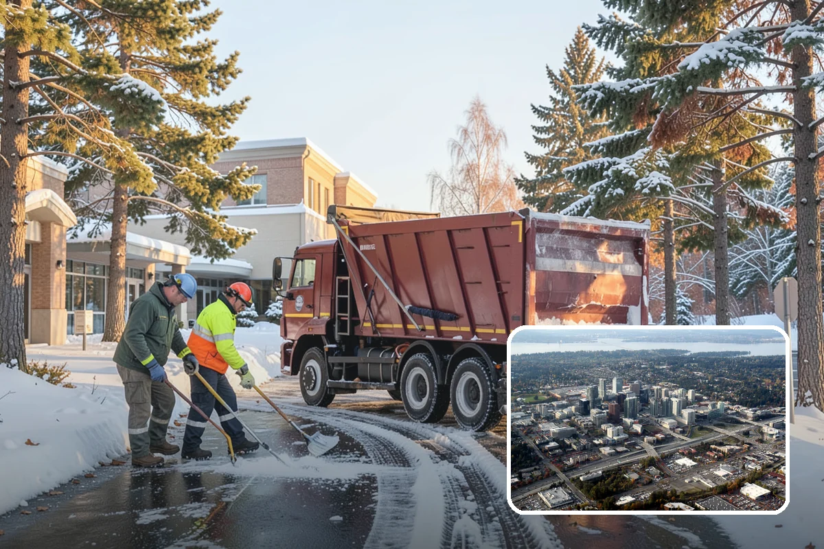 Alleyway Snow Removal in Bellevue, King County, WA - Reaches tight spaces that full-size plows cannot service