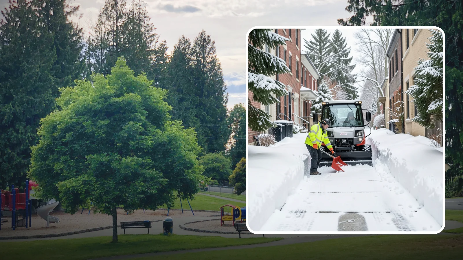Alleyway Snow Removal in Bonney Lake, Pierce County, WA - Clearing of tight urban and residential alleyways that plows cannot easily reach but tenants and trucks still depend on.