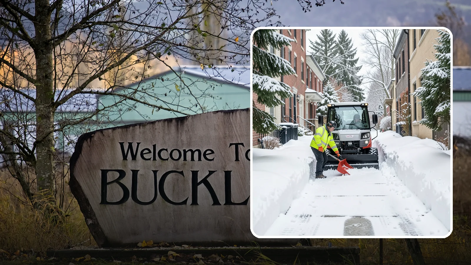 Alleyway Snow Removal in Buckley, Pierce County, WA - Clearing of tight urban and residential alleyways that plows cannot easily reach but tenants and trucks still depend on.