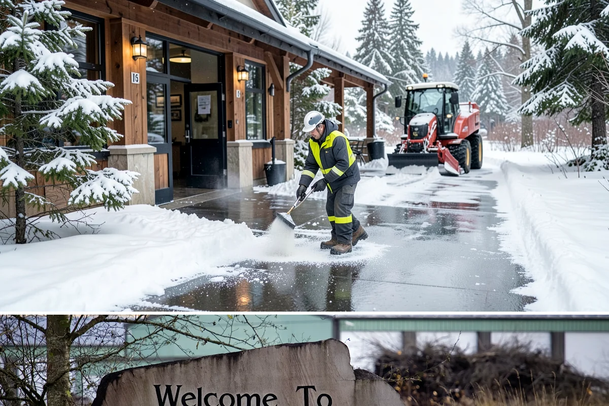 Alleyway Snow Removal in Buckley, Pierce County, WA - Schedule alley service alongside your storefront clearing whenever lowland snow is forecast, most often December through February.