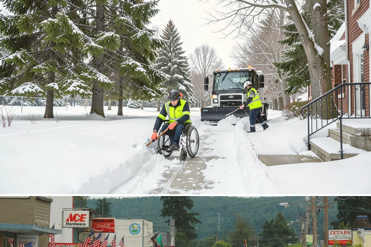 Alleyway Snow Removal in Carnation, King County, WA - Schedule alley service alongside your storefront clearing whenever lowland snow is forecast, most often December through February.