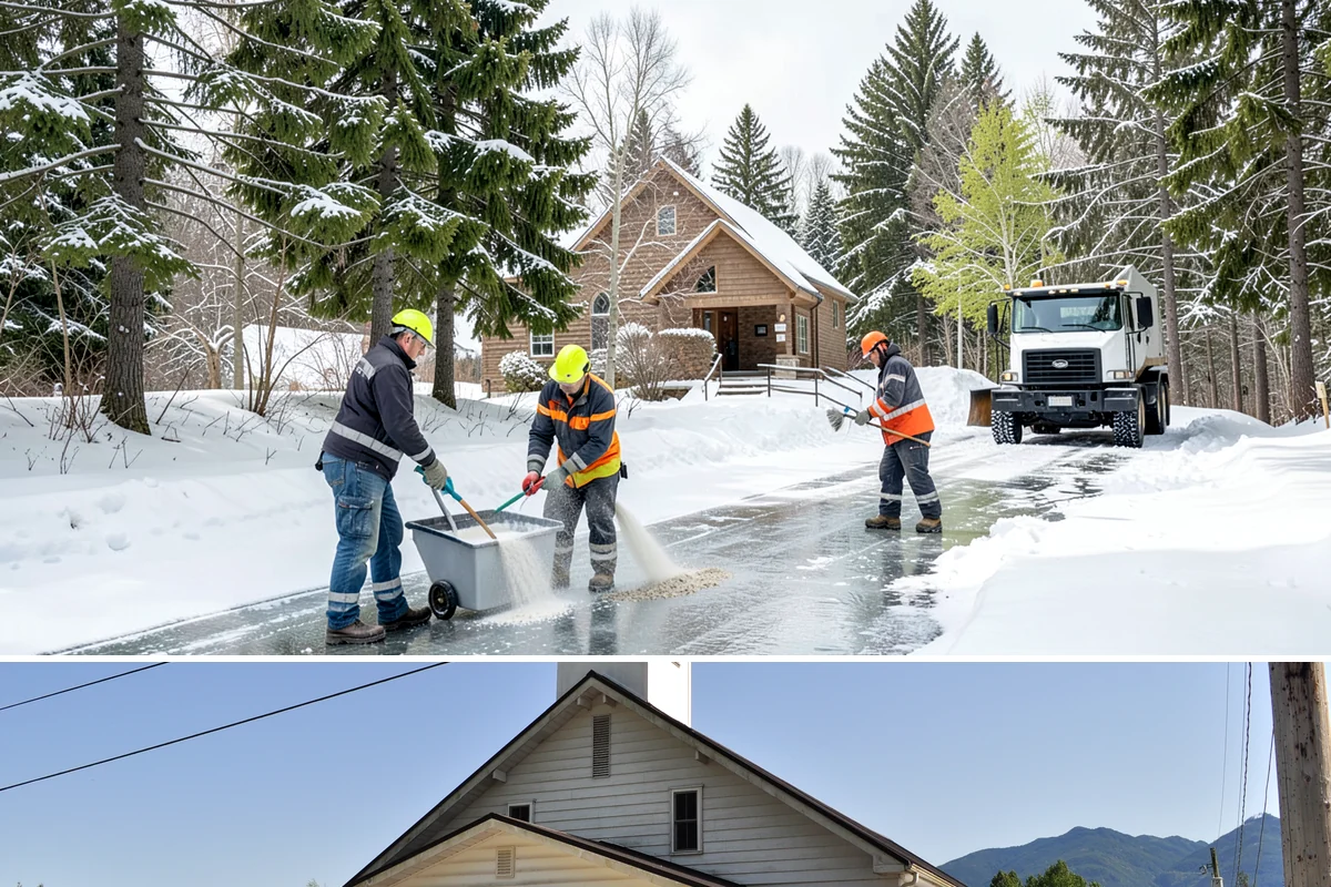 Alleyway Snow Removal in Concrete, Skagit County, WA - Schedule alley service alongside your storefront clearing whenever lowland snow is forecast, most often December through February.