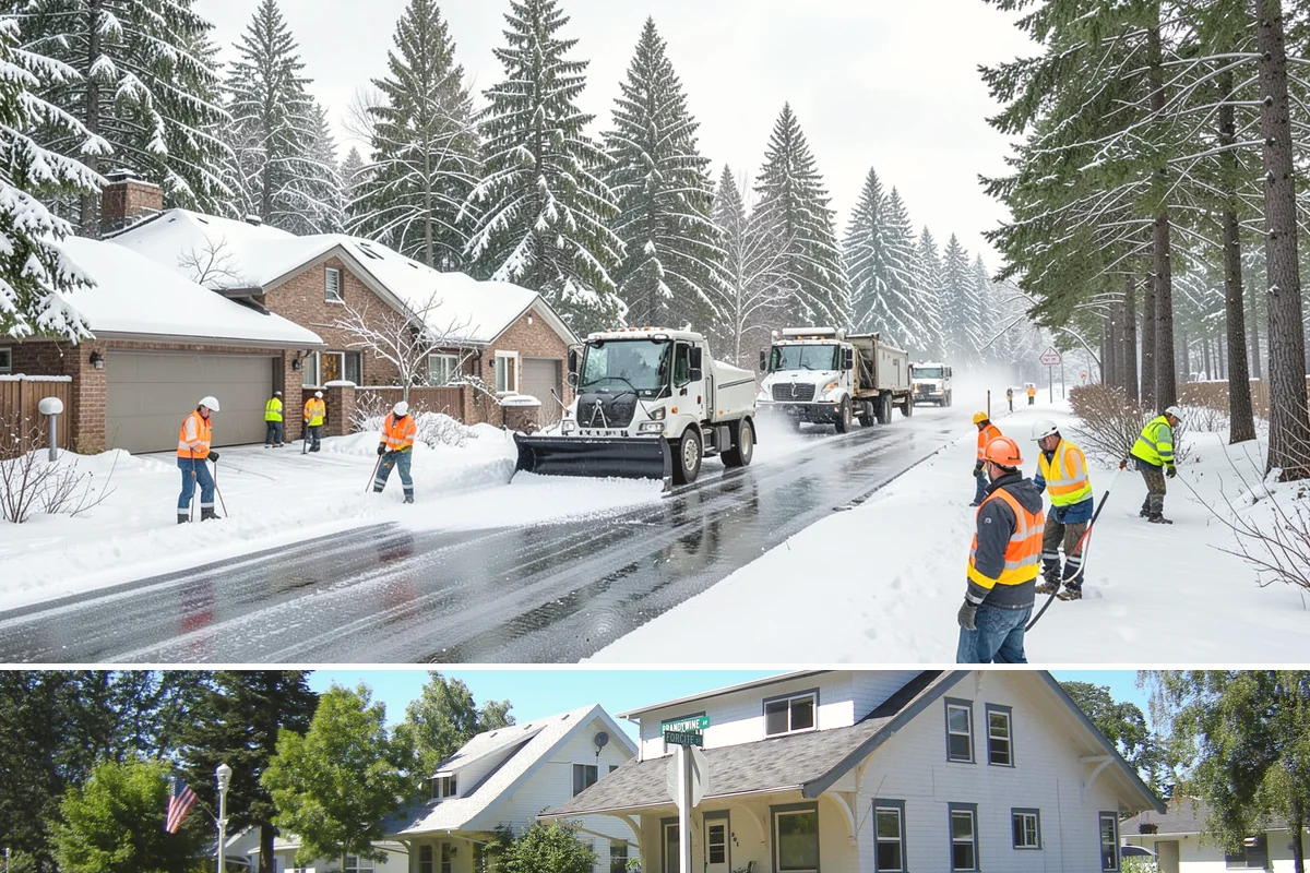 Alleyway Snow Removal in DuPont, Pierce County, WA - Schedule alley service alongside your storefront clearing whenever lowland snow is forecast, most often December through February.