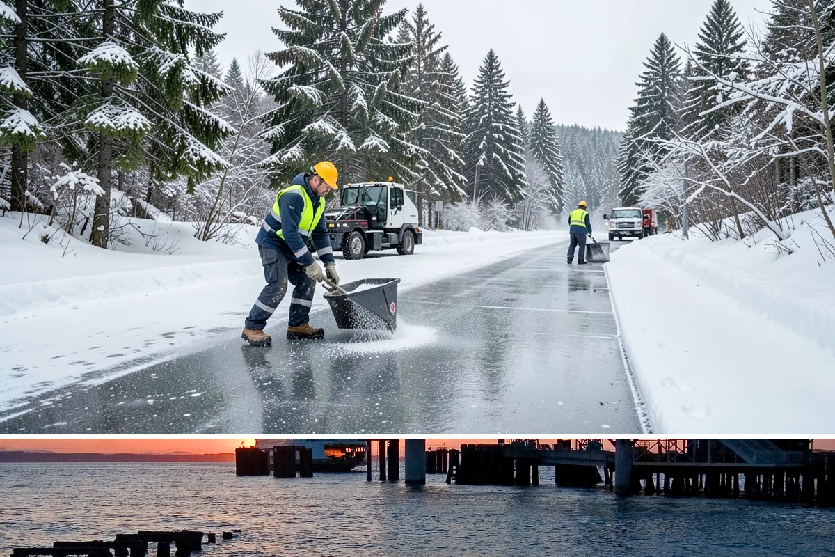 Alleyway Snow Removal in Edmonds, Snohomish County, WA - Schedule alley service alongside your storefront clearing whenever lowland snow is forecast, most often December through February.