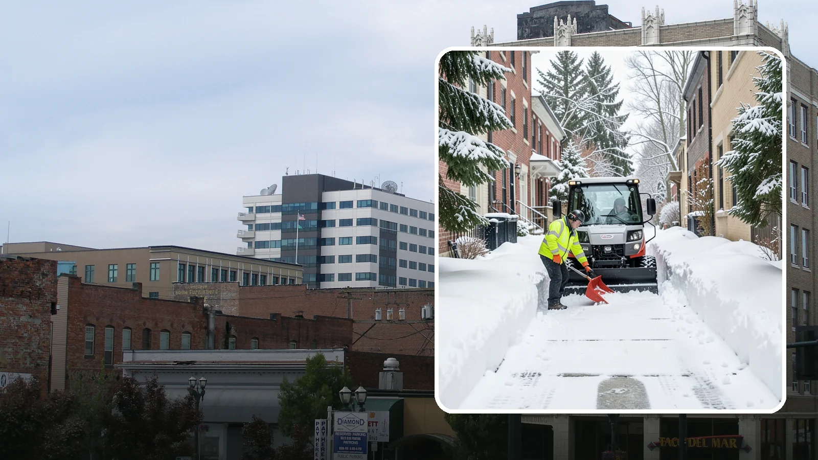 Alleyway Snow Removal in Everett, Snohomish County, WA - Clearing of tight urban and residential alleyways that plows cannot easily reach but tenants and trucks still depend on.