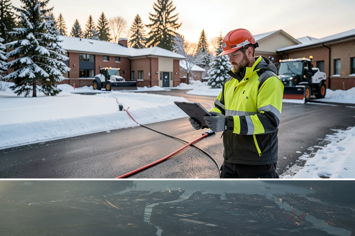 Alleyway Snow Removal in Fife, Pierce County, WA - Schedule alley service alongside your storefront clearing whenever lowland snow is forecast, most often December through February.