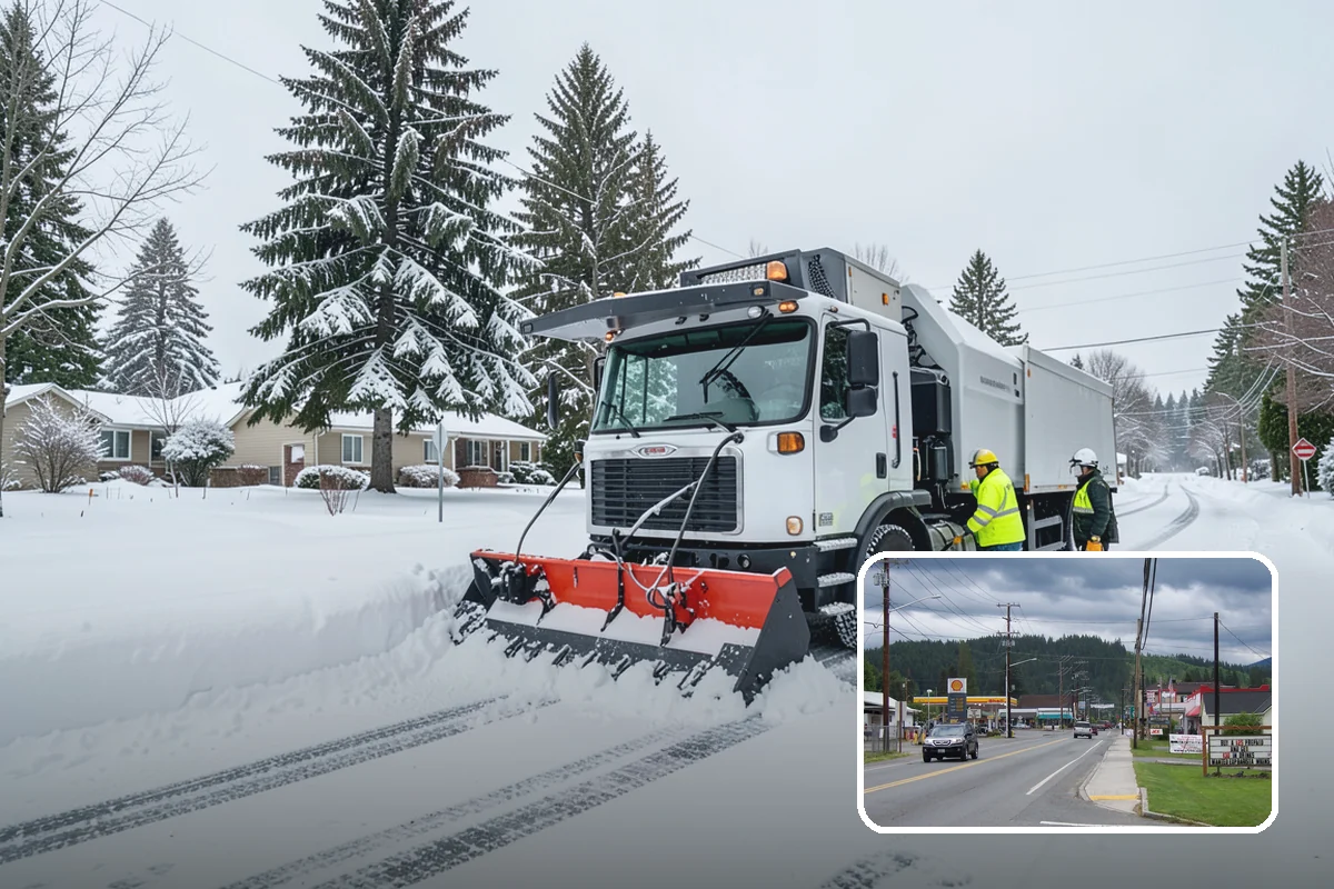 Alleyway Snow Removal in Granite Falls, Snohomish County, WA - Reaches tight spaces that full-size plows cannot service