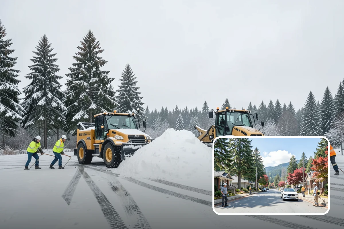 Alleyway Snow Removal in Hunts Point, King County, WA - Reaches tight spaces that full-size plows cannot service
