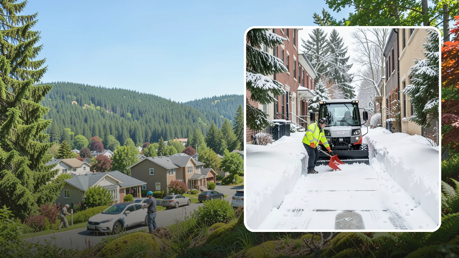 Alleyway Snow Removal in Index, Snohomish County, WA - Clearing of tight urban and residential alleyways that plows cannot easily reach but tenants and trucks still depend on.