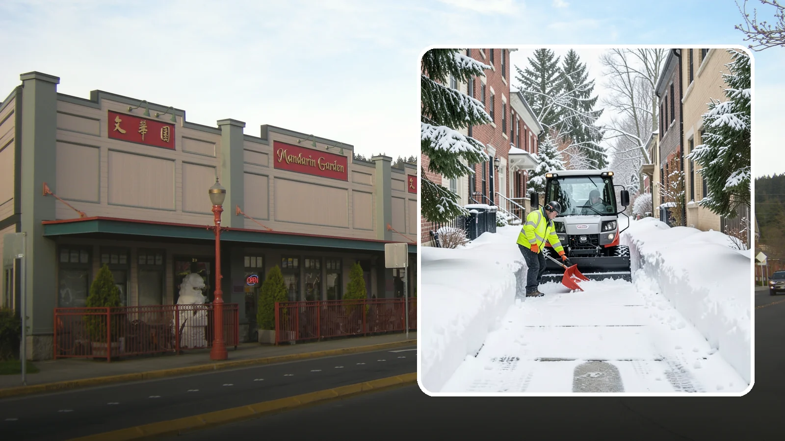 Alleyway Snow Removal in Issaquah, King County, WA - Clearing of tight urban and residential alleyways that plows cannot easily reach but tenants and trucks still depend on.