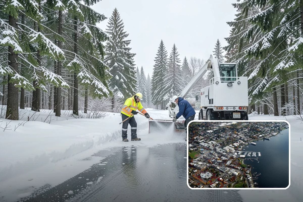Alleyway Snow Removal in Kirkland, King County, WA - Reaches tight spaces that full-size plows cannot service
