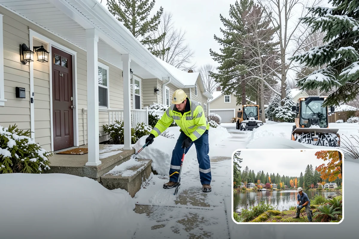 Alleyway Snow Removal in La Conner, Skagit County, WA - Reaches tight spaces that full-size plows cannot service