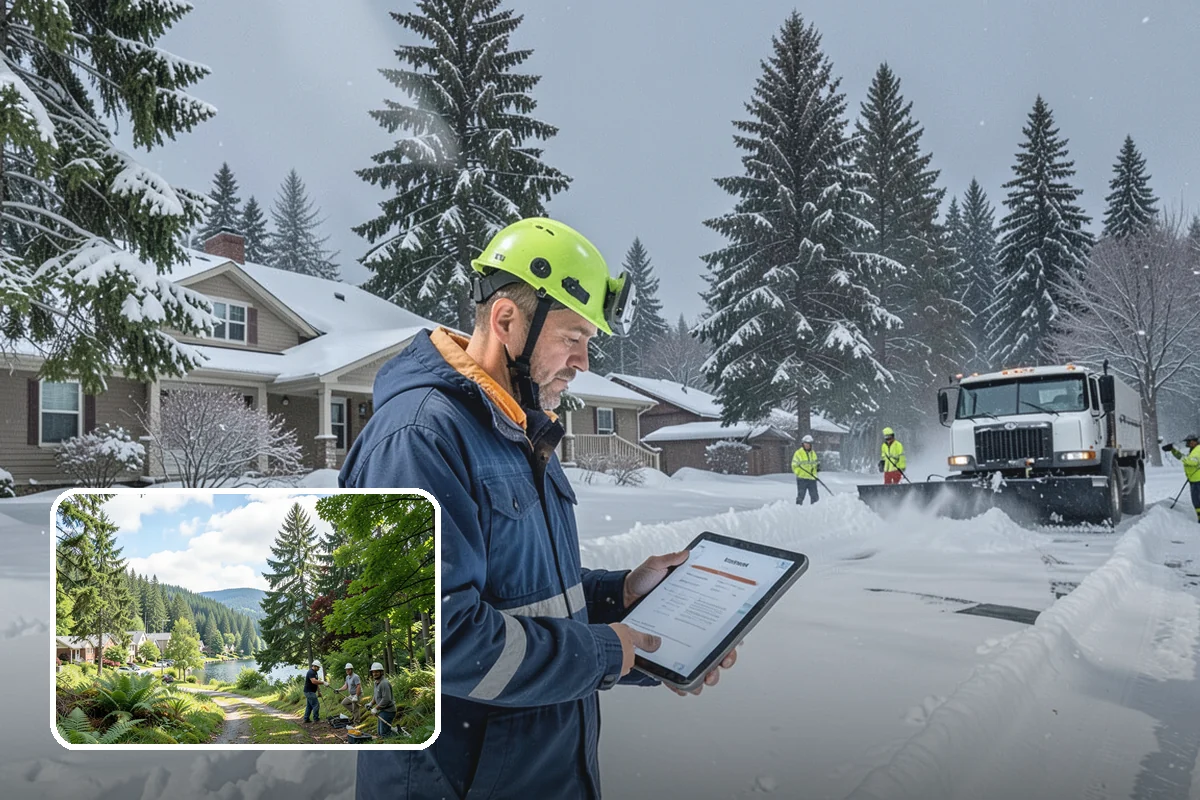 Alleyway Snow Removal in Lake Forest Park, King County, WA - Reaches tight spaces that full-size plows cannot service