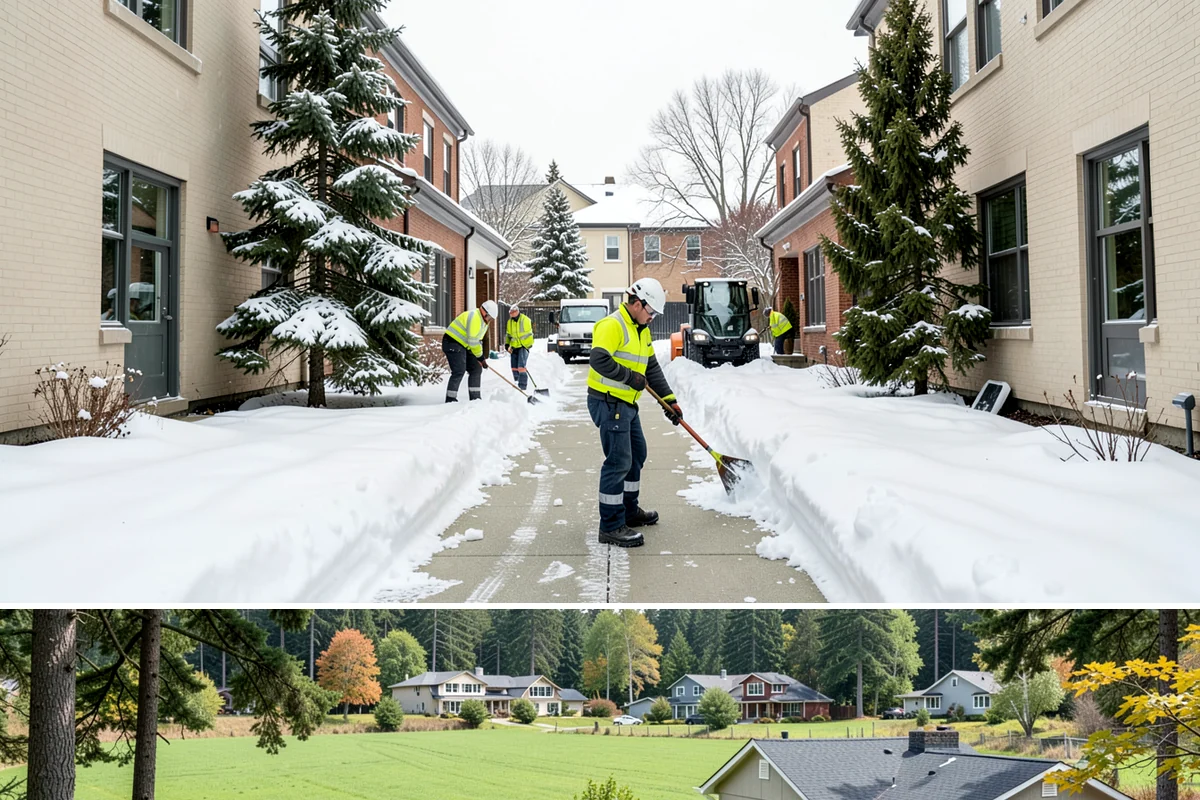 Alleyway Snow Removal in Lyman, Skagit County, WA - Schedule alley service alongside your storefront clearing whenever lowland snow is forecast, most often December through February.