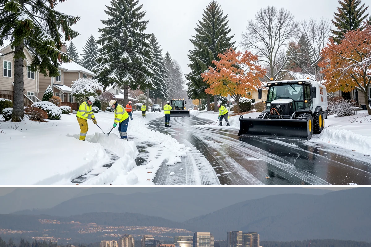 Alleyway Snow Removal in Medina, King County, WA - Schedule alley service alongside your storefront clearing whenever lowland snow is forecast, most often December through February.