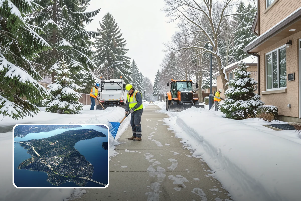 Alleyway Snow Removal in Mercer Island, King County, WA - Reaches tight spaces that full-size plows cannot service